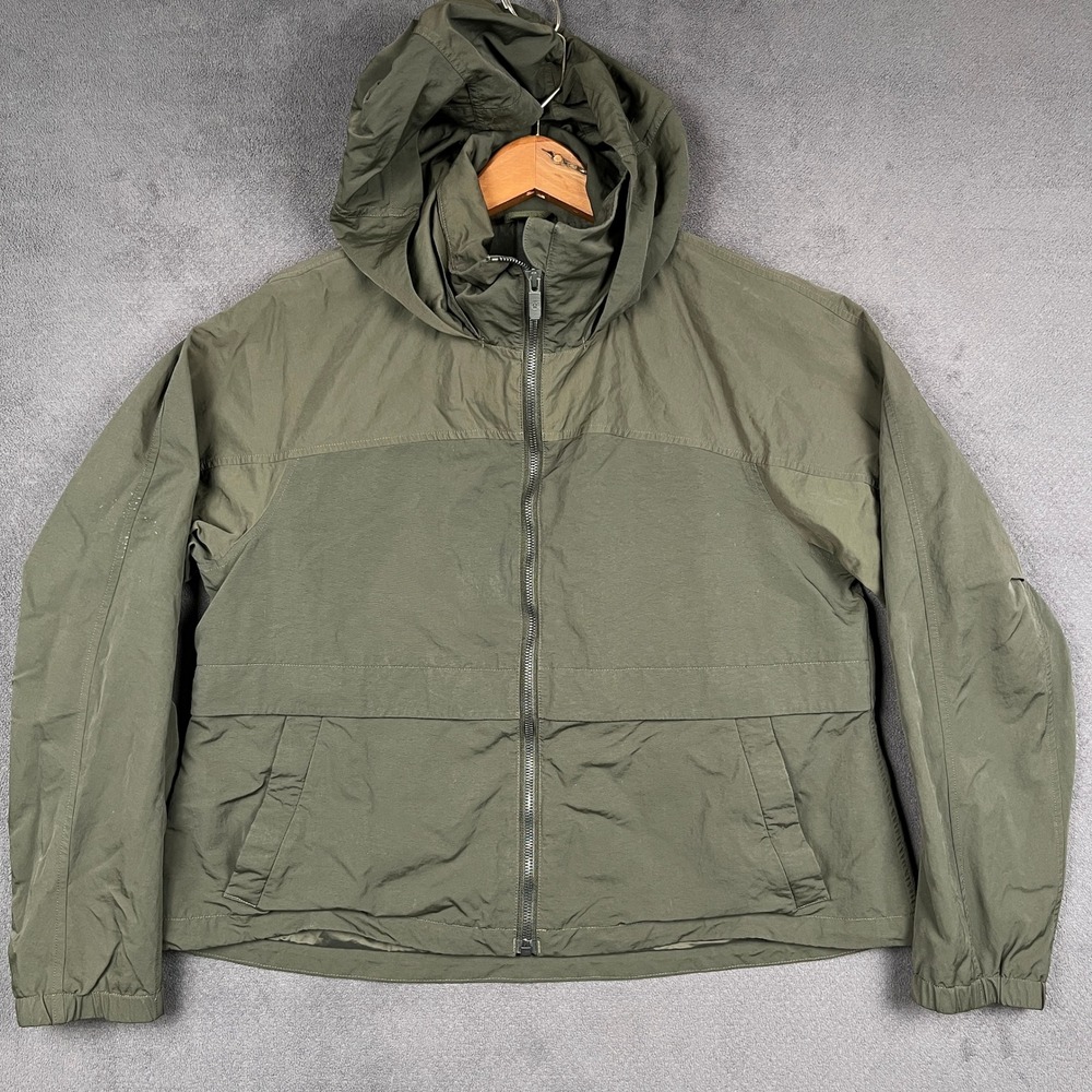 Lululemon Effortless Jacket Womens 8 Olive Green Full Zip Lightweight Stow Hood